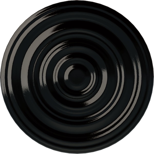 Ekena Millwork Carton Smooth Ceiling Medallion (Fits Canopies up to 9 1/8"), 29 1/8"OD x 1 1/2"P, Black Pearl CM29CABPS - main
